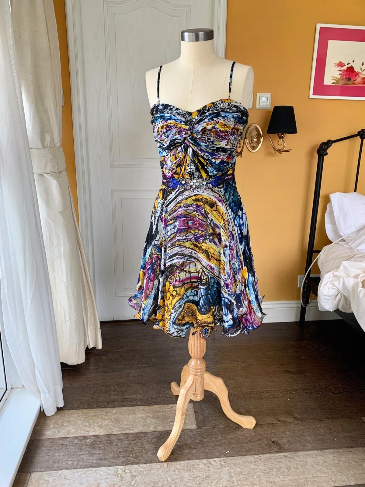 Kaleidoscope Print Flared Mini Dress