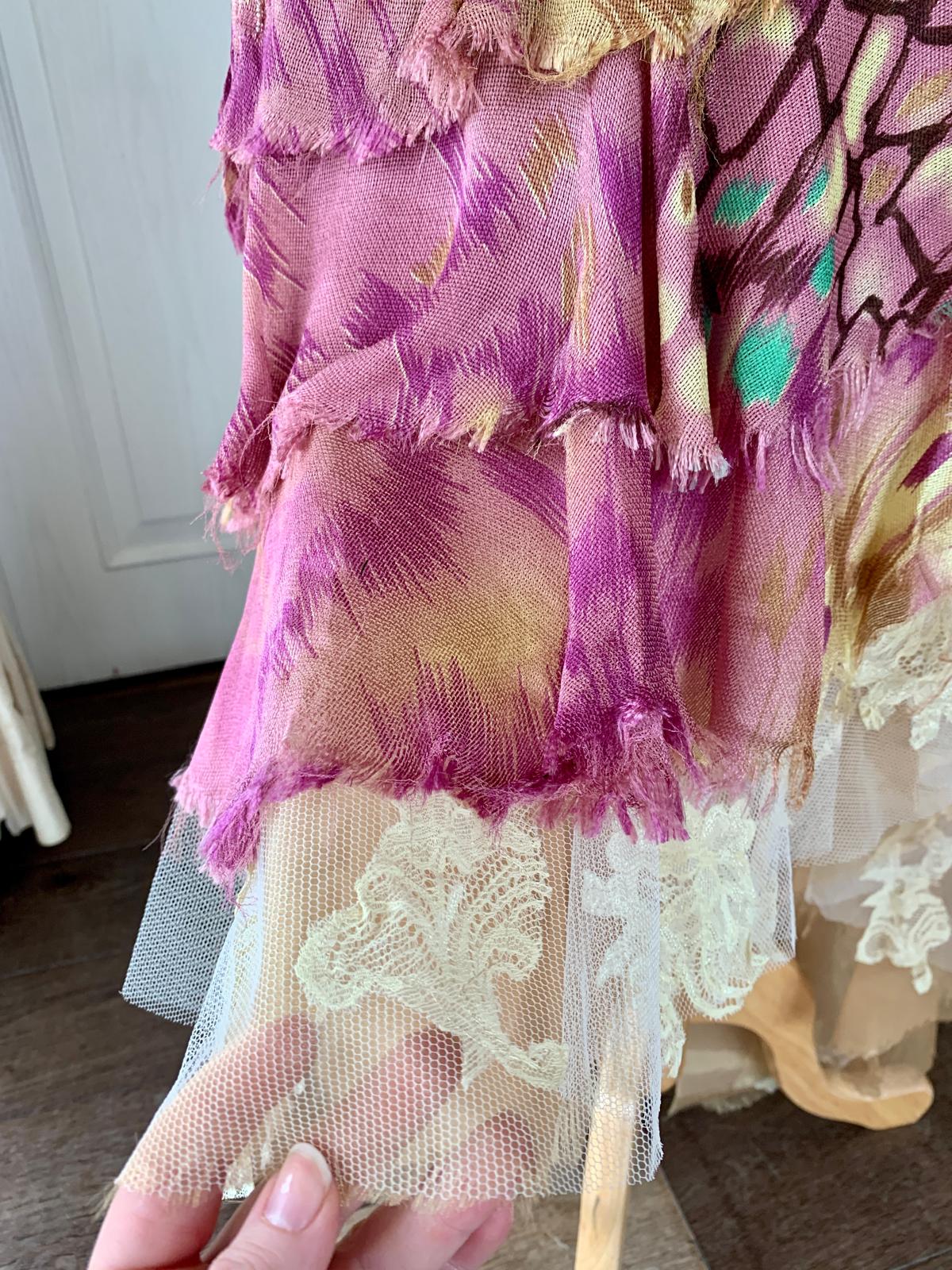 Amethyst Peacock Flared Dress