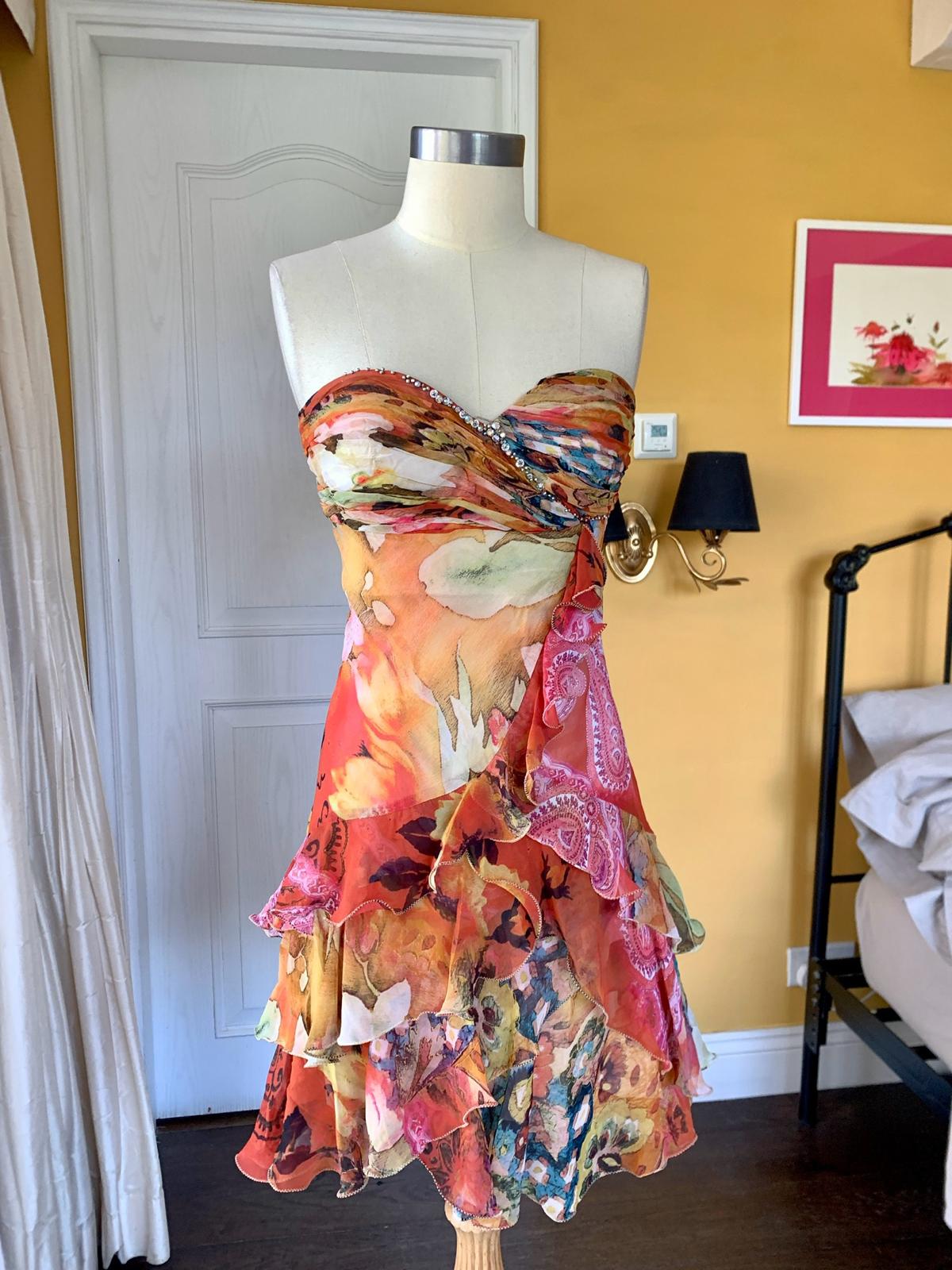 Orange Blossoms Midi Dress