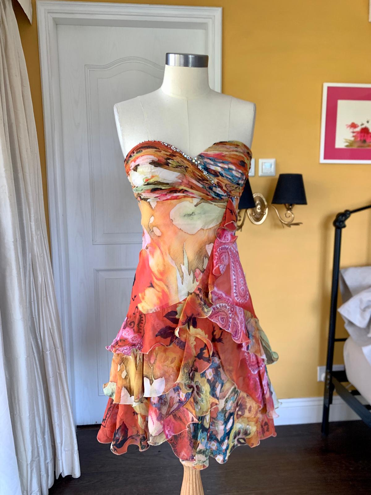 Orange Blossoms Midi Dress