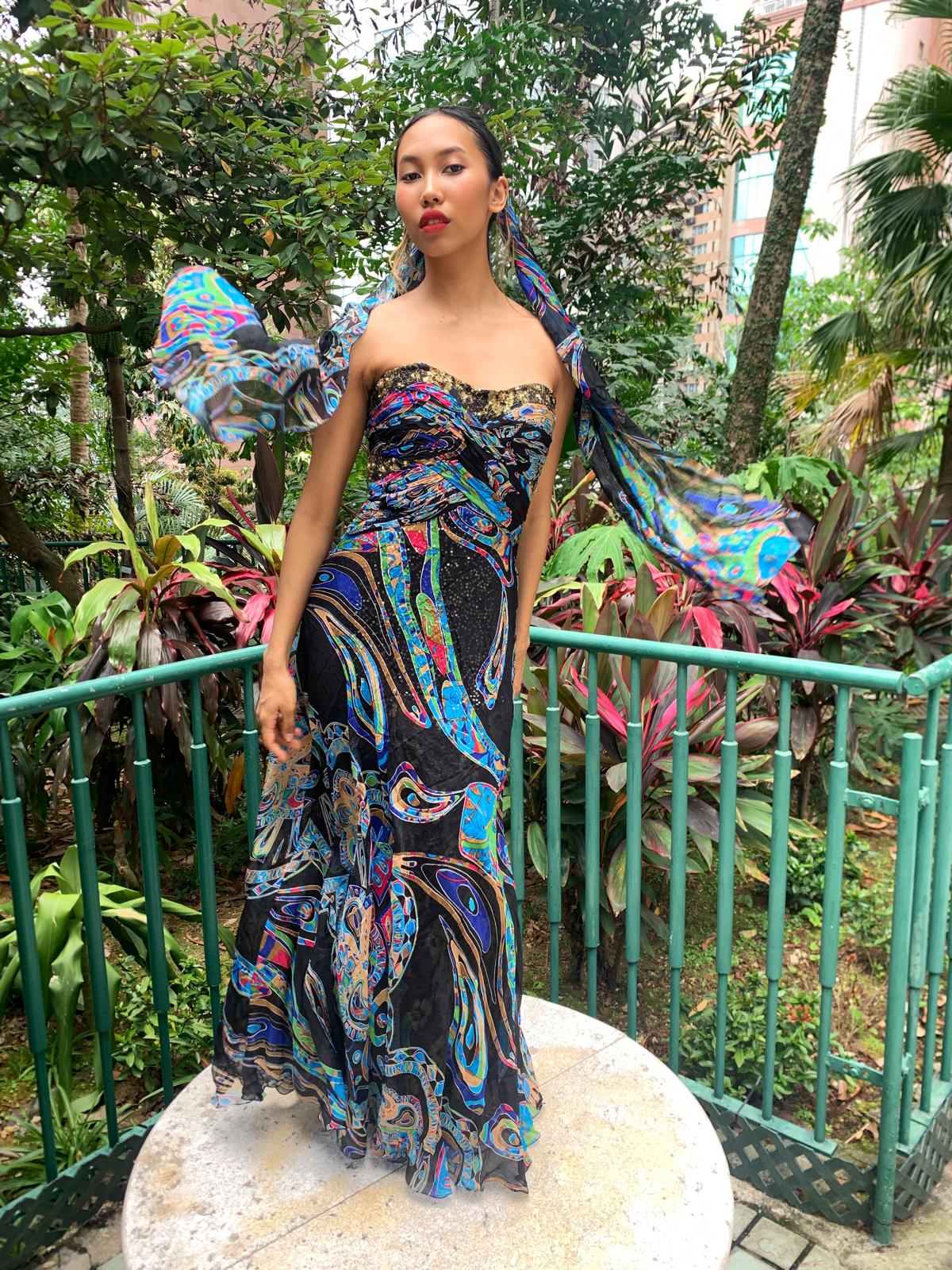 Black Sequin Abstract Maxi Dress Freis Spirit Black Sequin Abstract Maxi Dress Freis Spirit