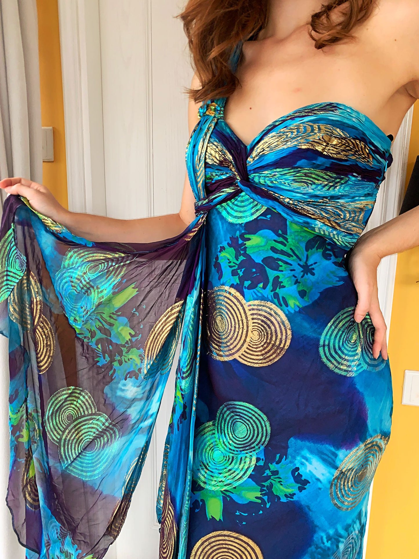 Azure Blue Goddess Gown