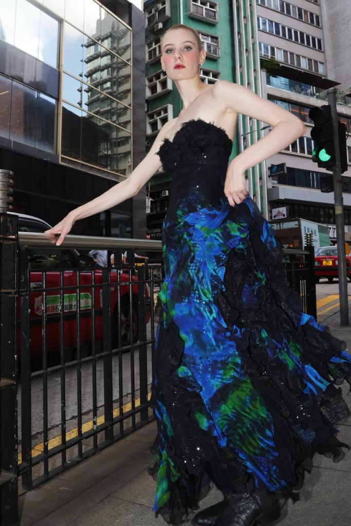 Electric Blue Feather Dress