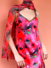 Crimson & Poppy Silk Dress