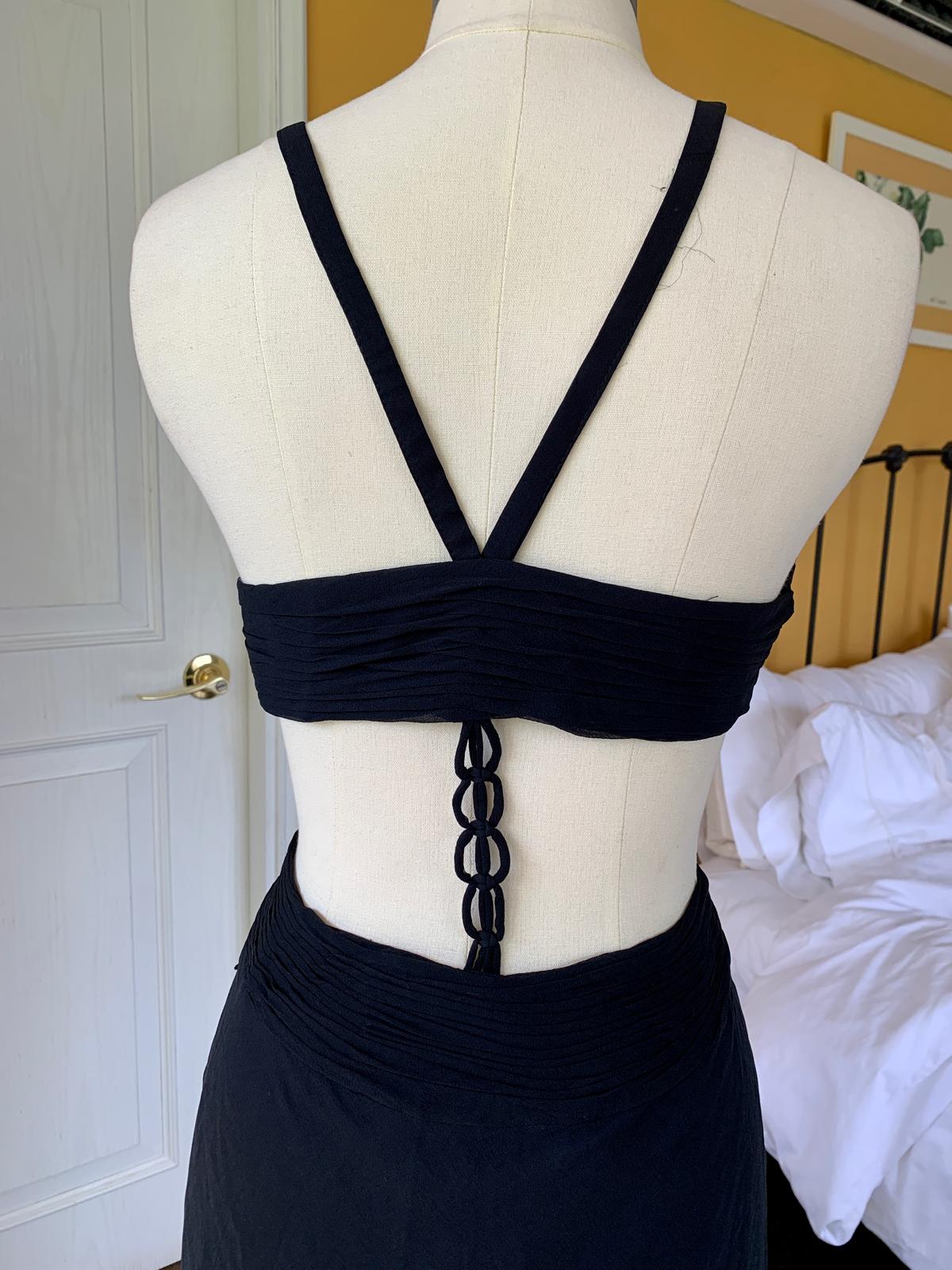 Blue Black Ombre Cut-Out Gown