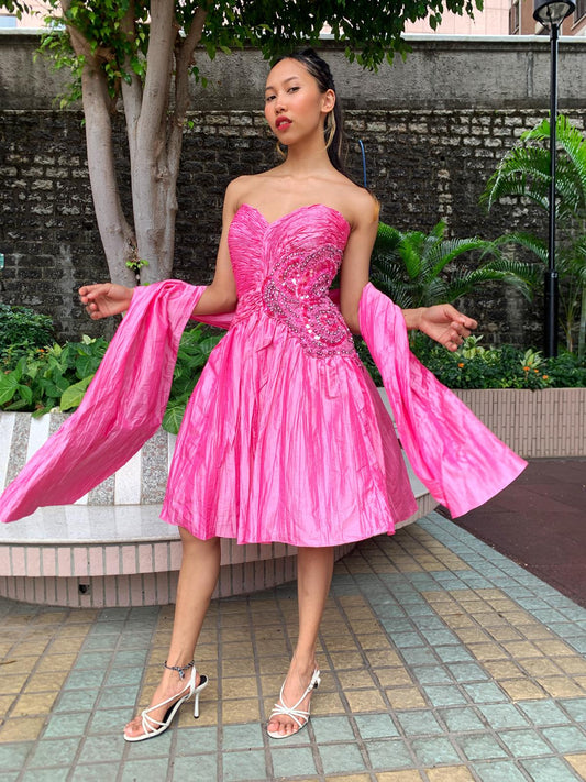 Bubblegum Pink Midi Dress