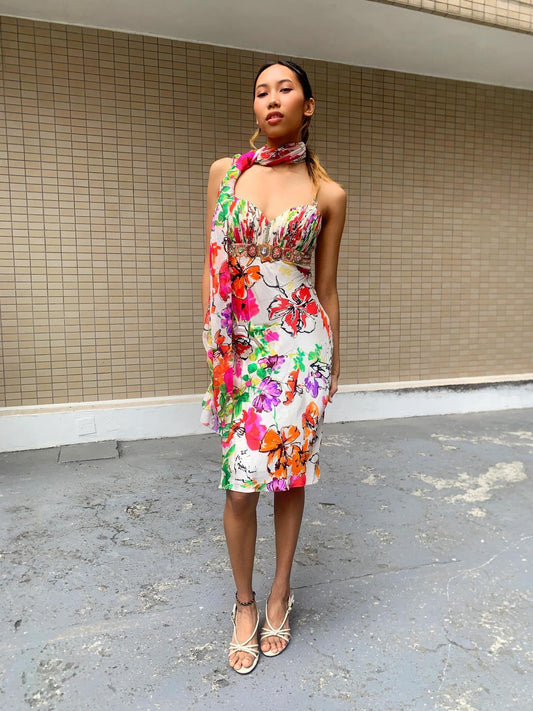 Spring Bouquet Midi Dress