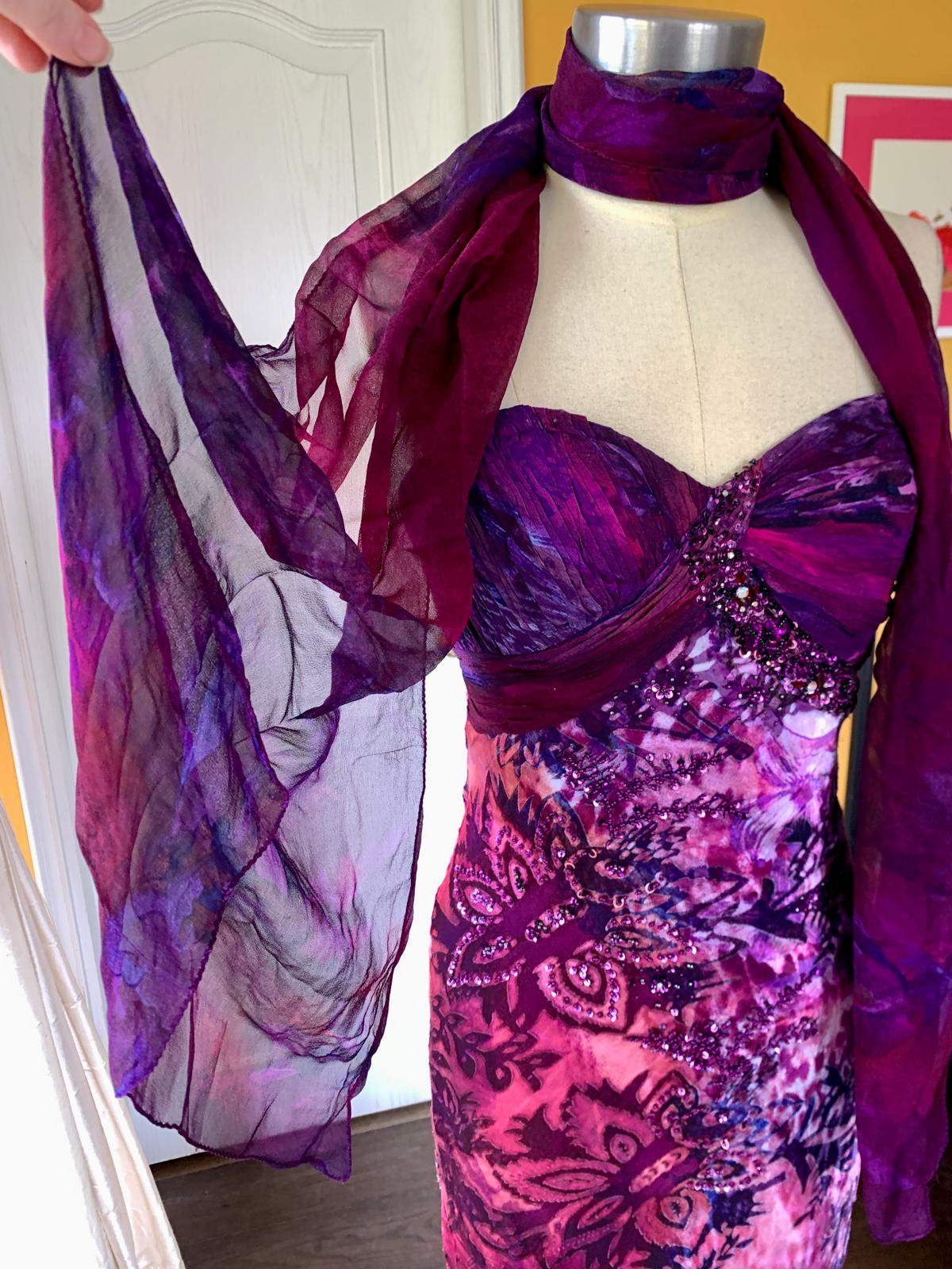 Purple Flames Burnout Maxi Dress