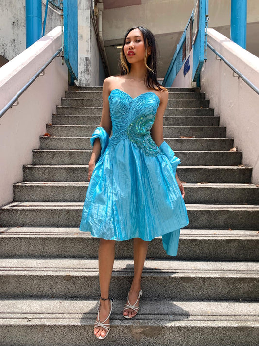 Bubblegum Blue Midi Dress