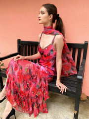 Crimson & Poppy Silk Dress