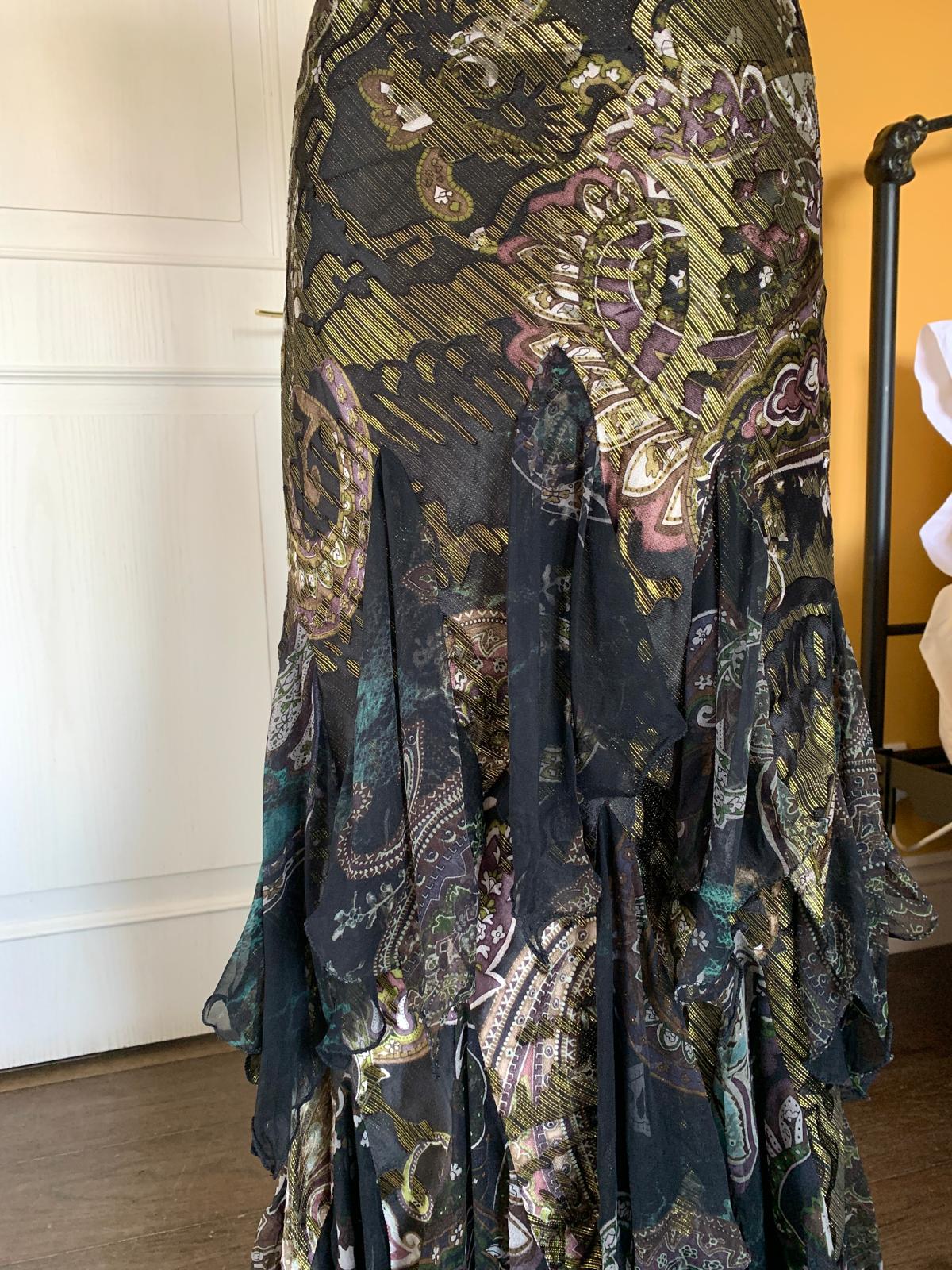 Khaki & Gold Beaded Maxi Dress