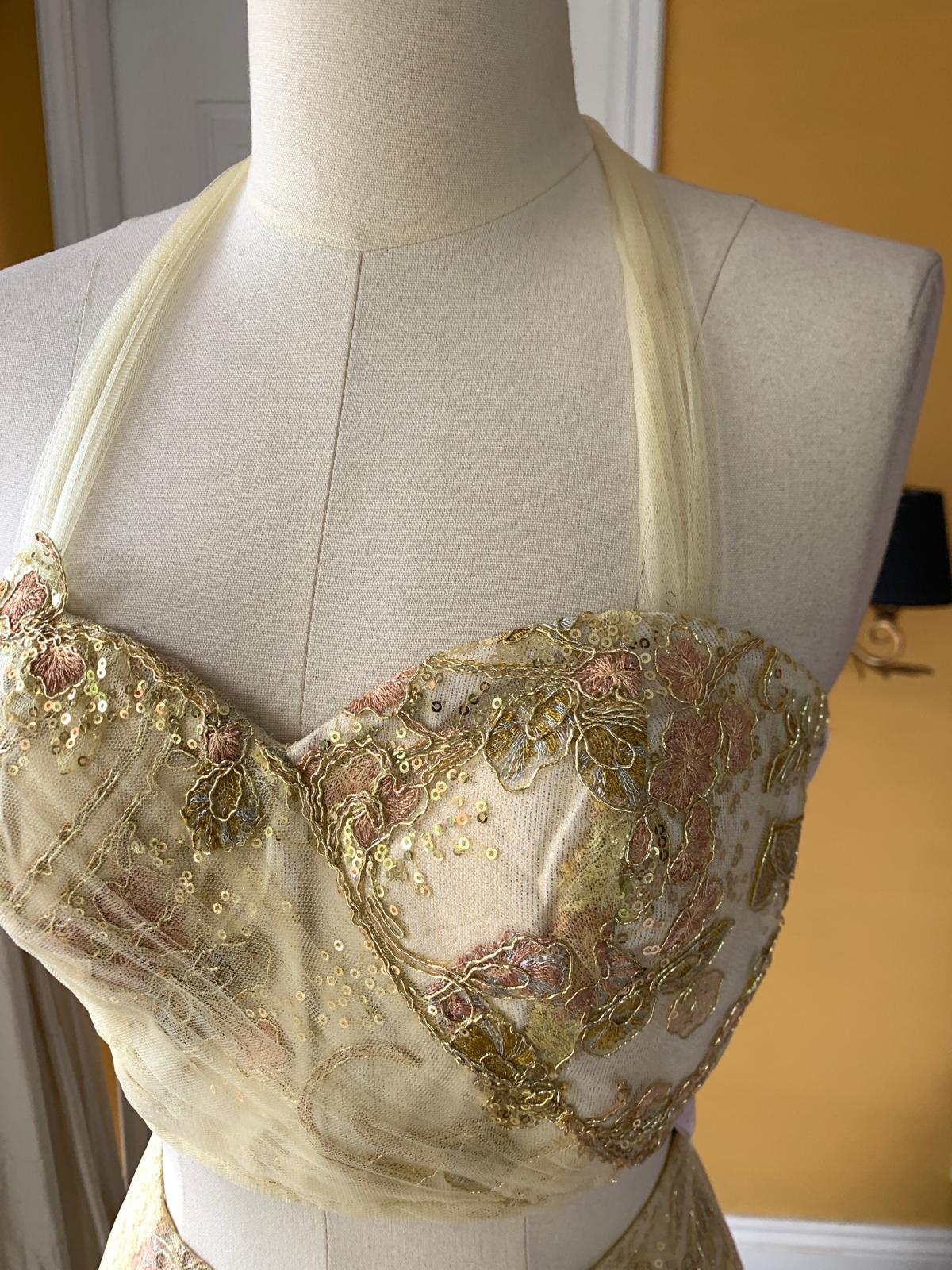 Gold Lace Mermaid Two-Piece