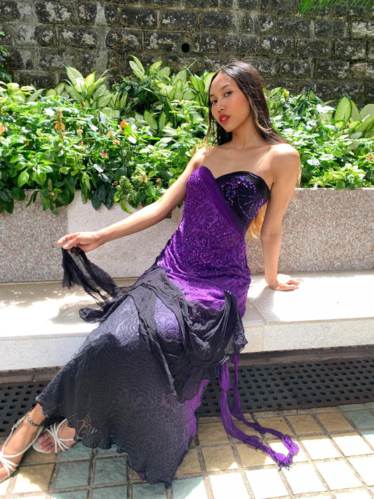 Glimmer Amethyst Sparkle Gown