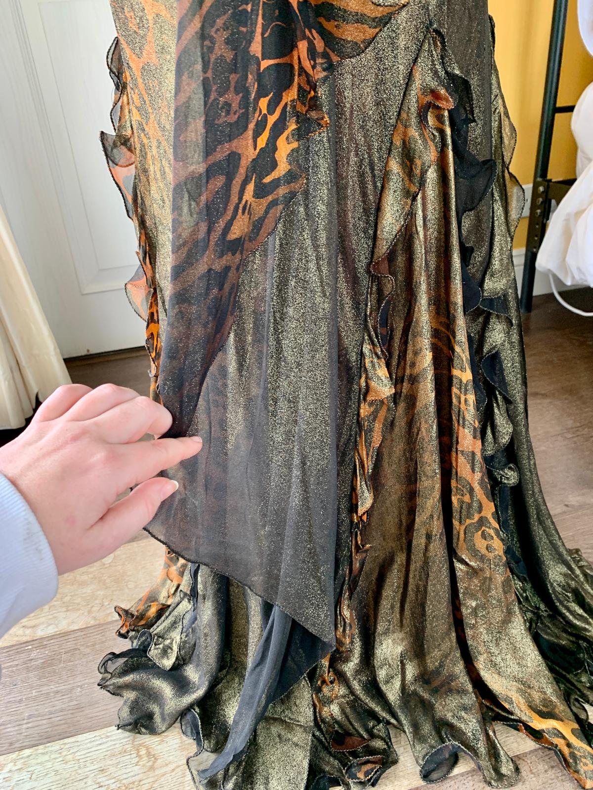 Bronzed Shimmer Leopard Gown