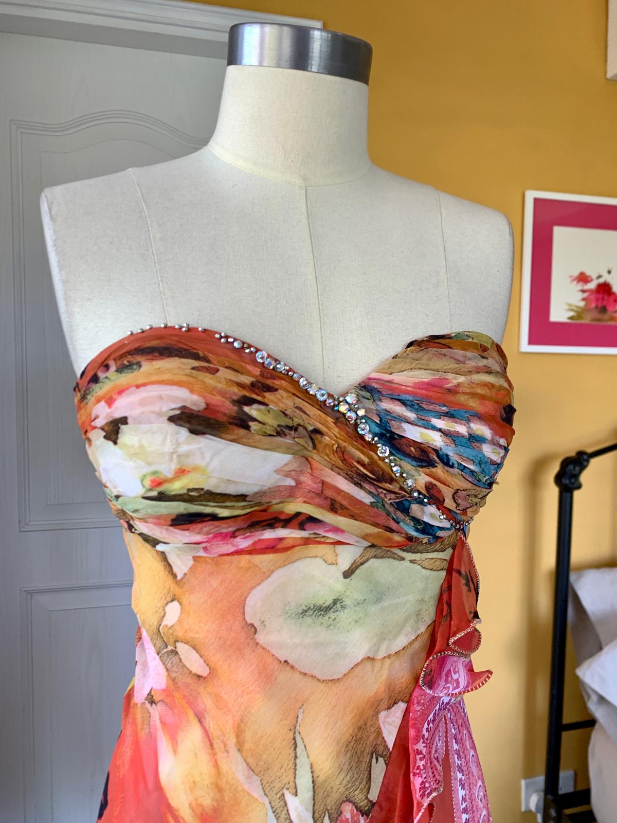 Orange Blossoms Midi Dress