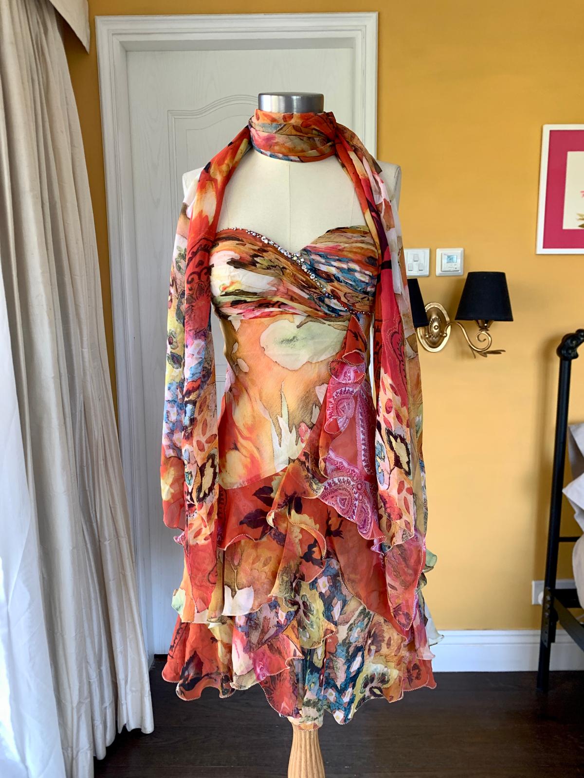 Orange Blossoms Midi Dress