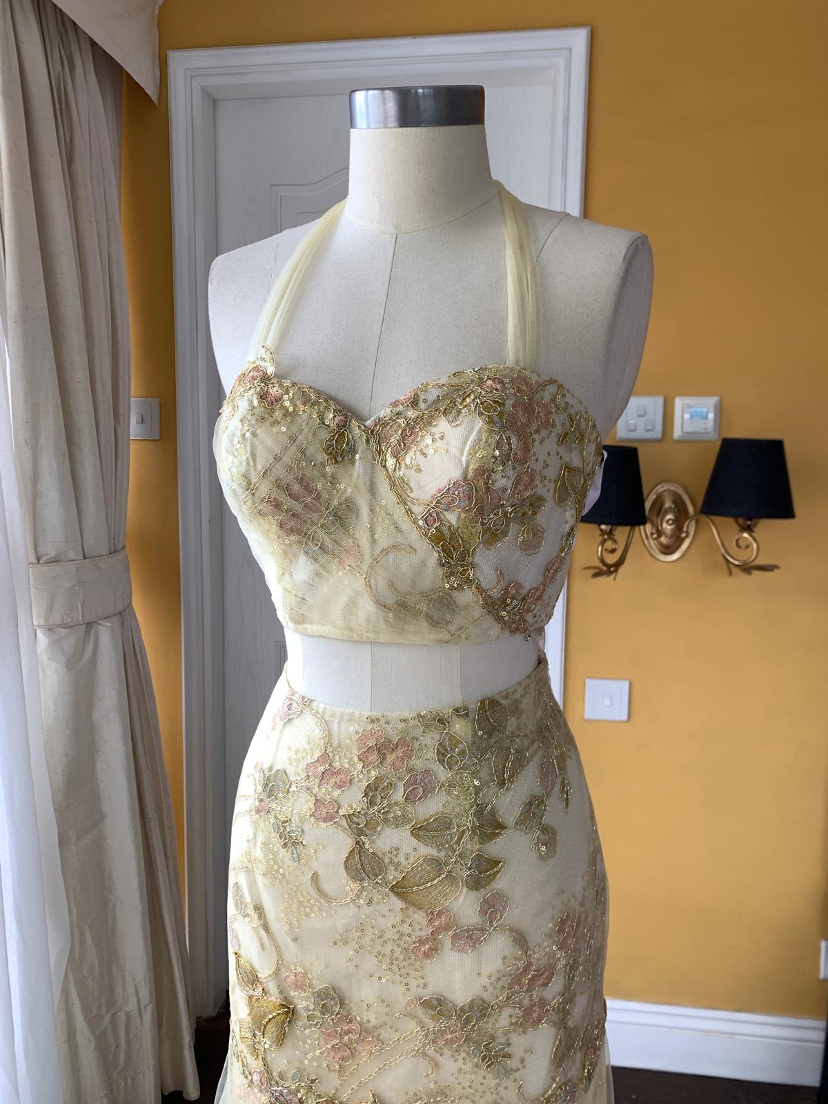 Gold Lace Mermaid Two-Piece