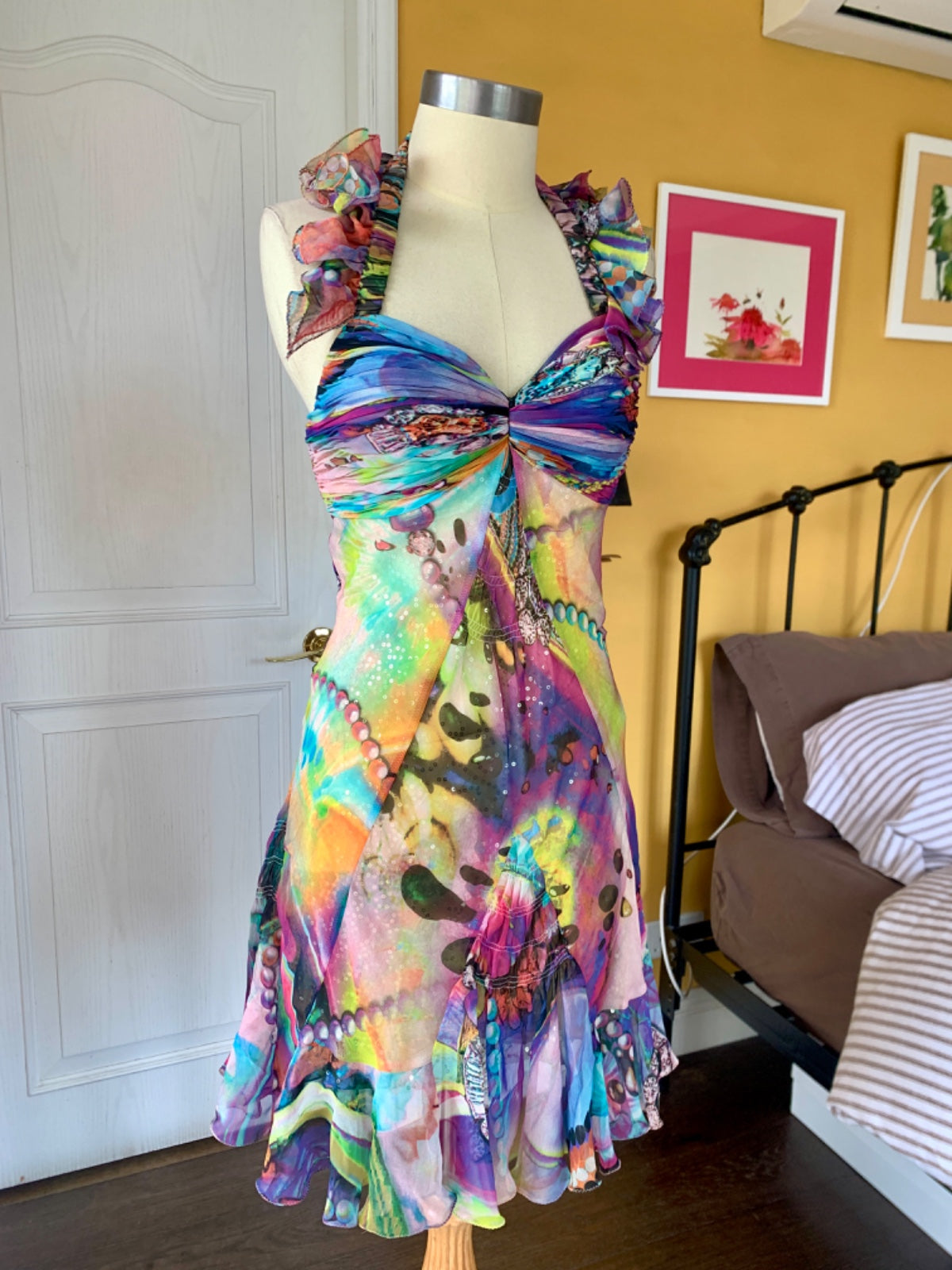 Graphic Jewel Babydoll Dress