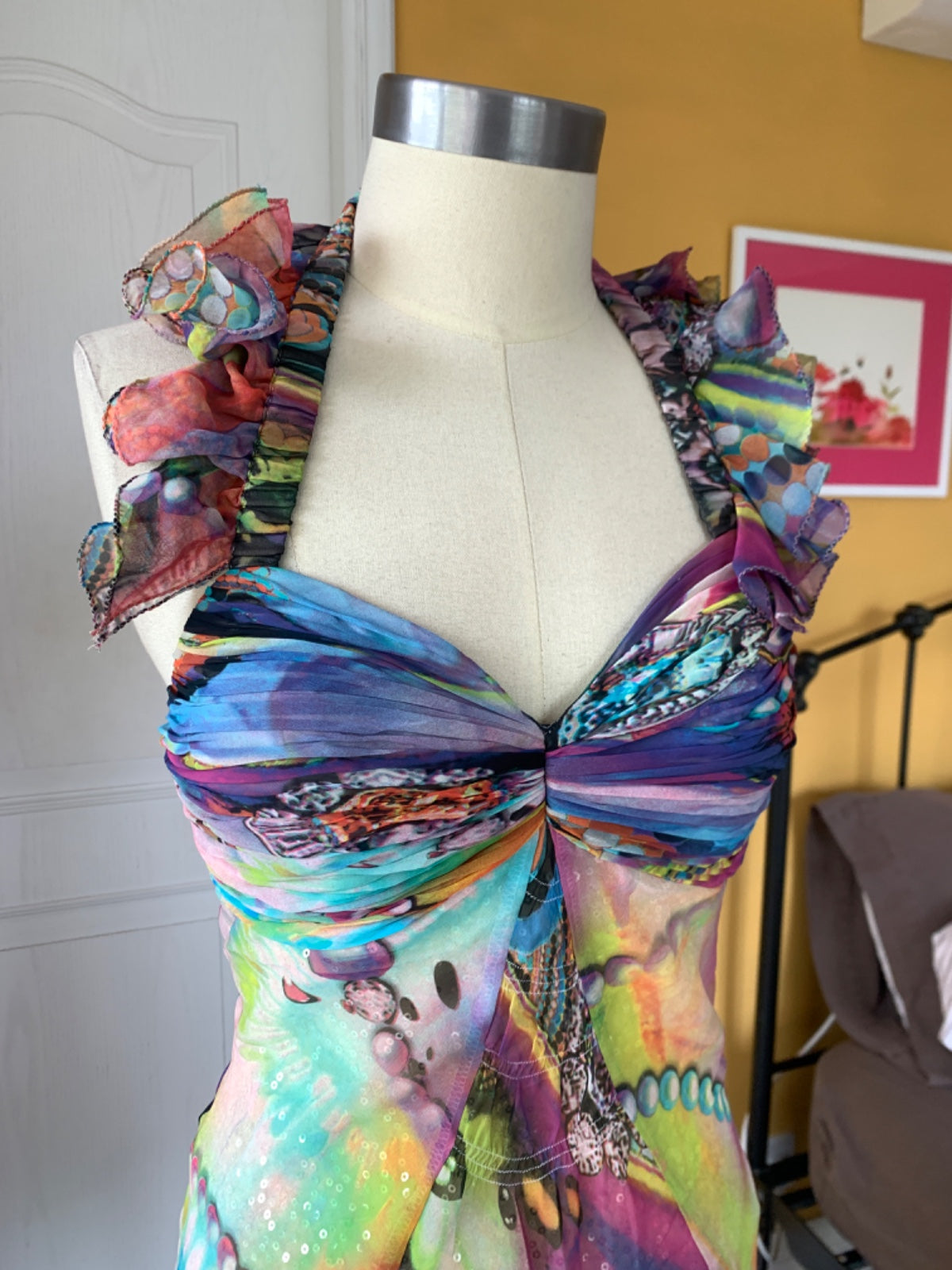 Graphic Jewel Babydoll Dress