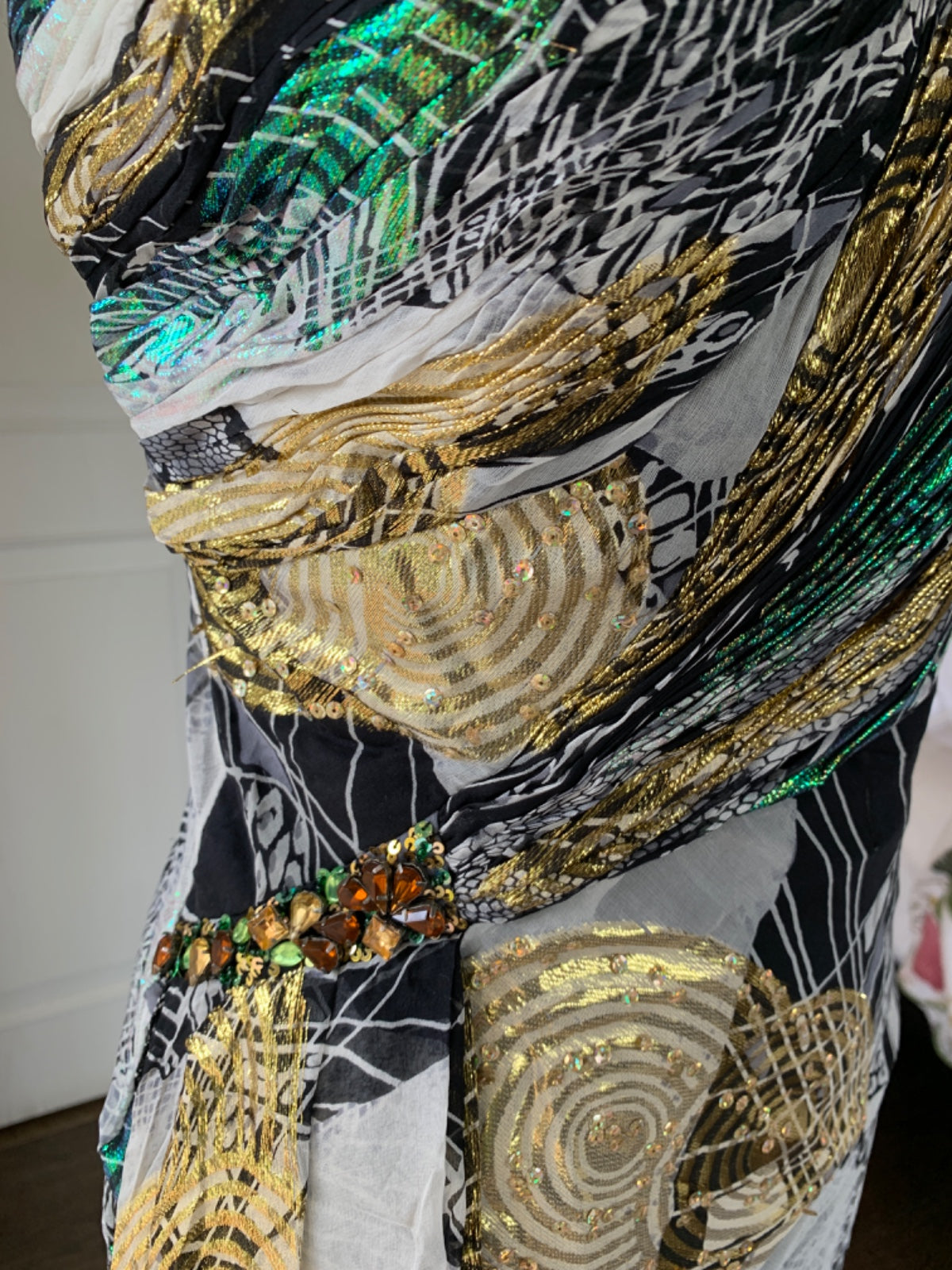 Gold Beetle Maxi Dress