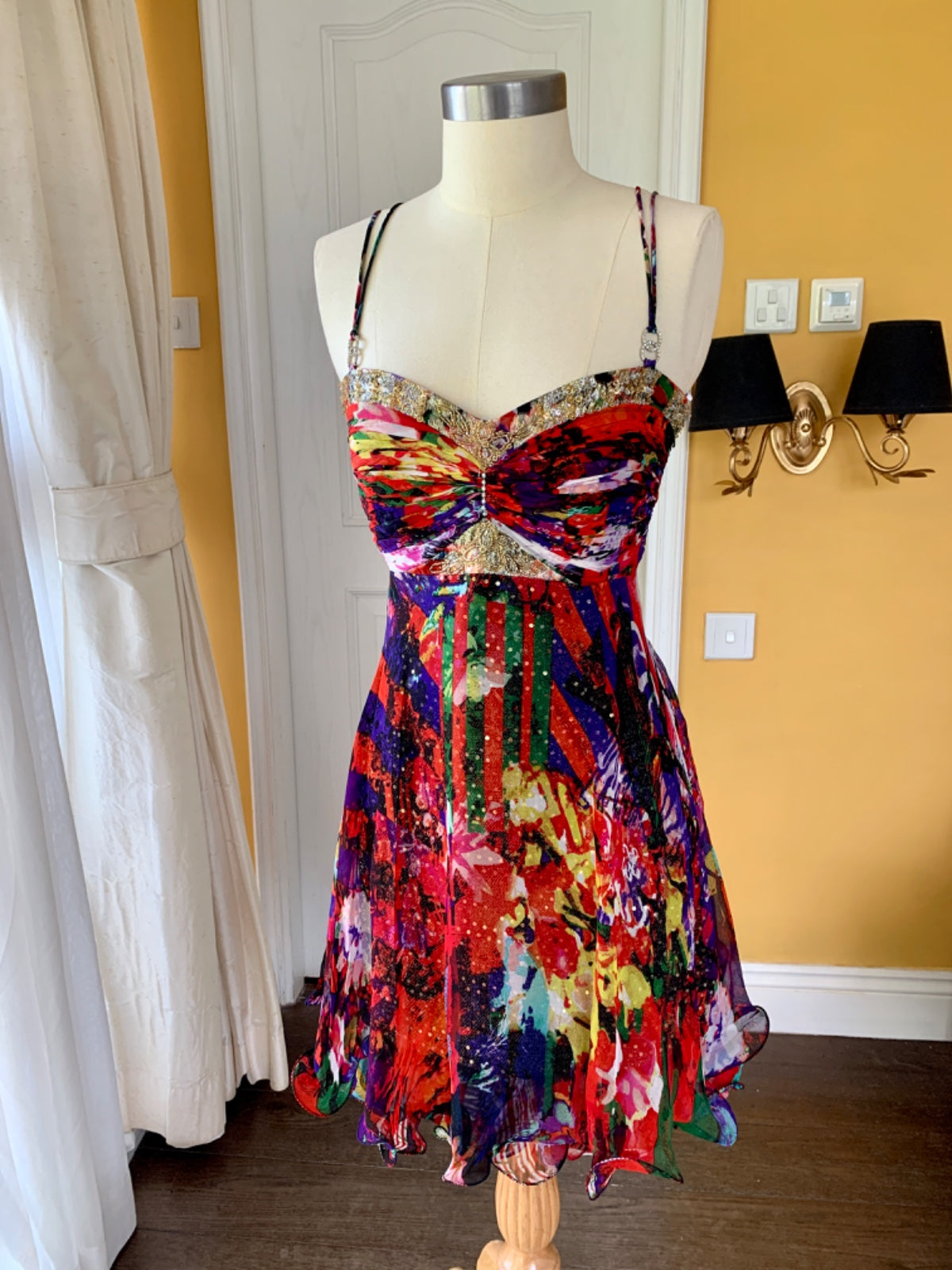Funky Crimson Mini Dress