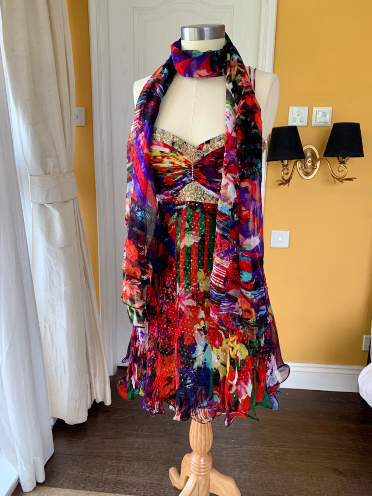 Funky Crimson Mini Dress