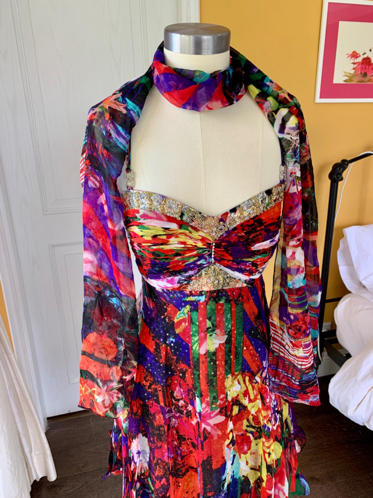 Funky Crimson Mini Dress