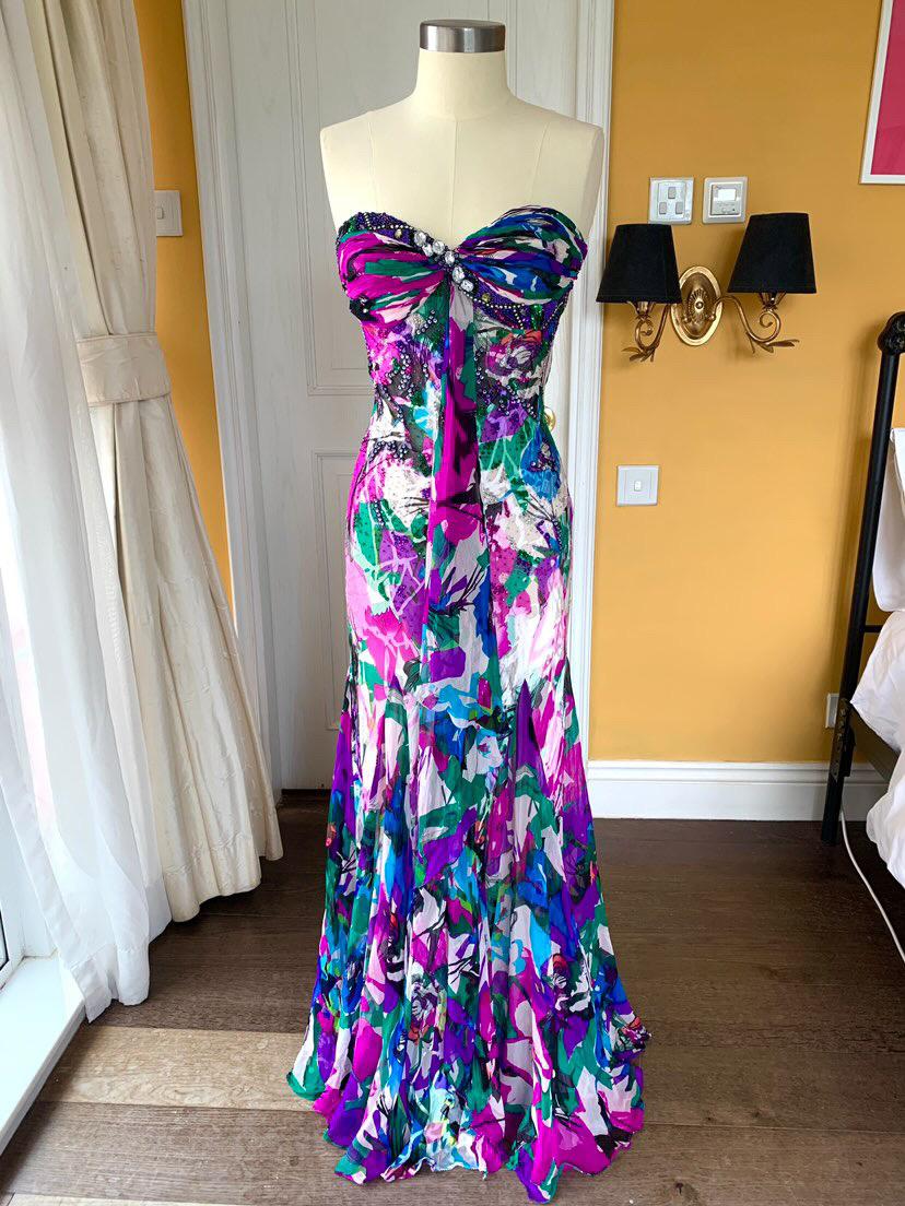 Blue and Purple Grafitti Dress