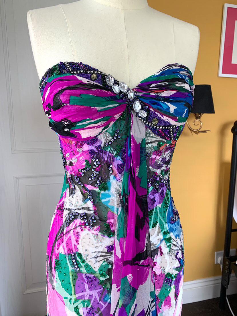 Blue and Purple Grafitti Dress