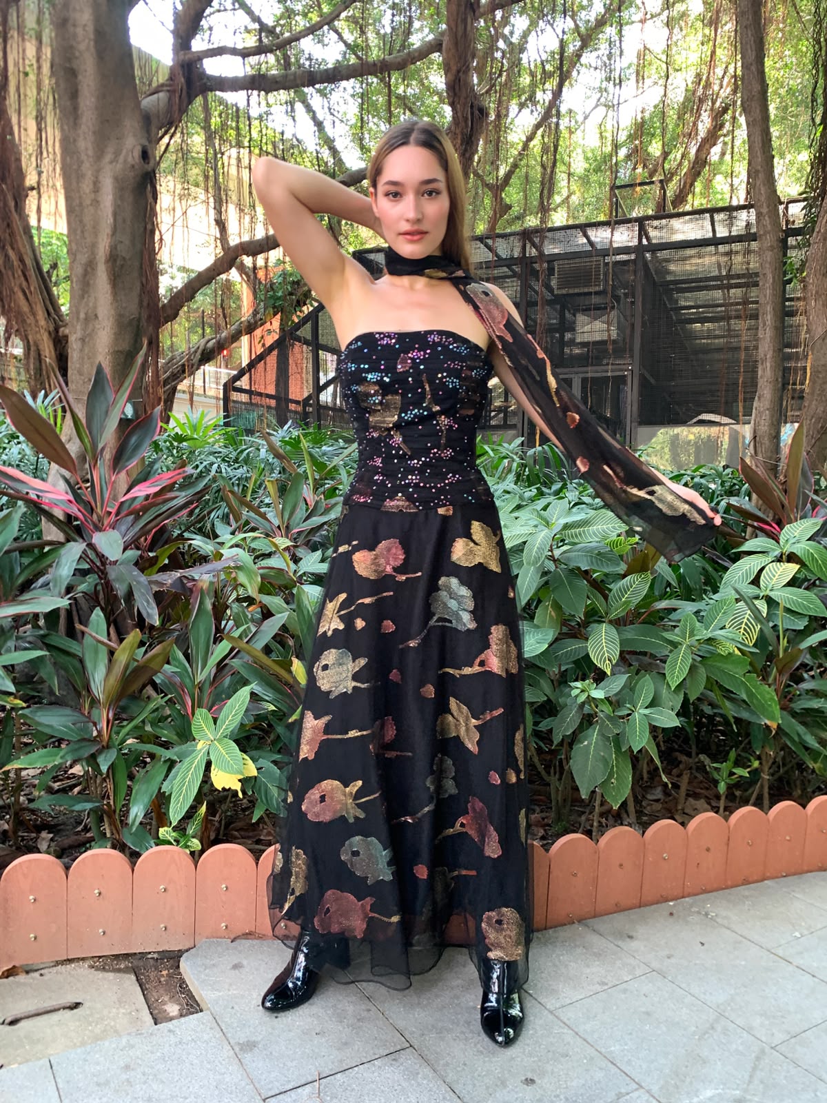 Onyx Nightflower Strapless Maxi