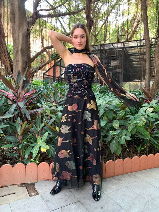 Onyx Nightflower Strapless Maxi