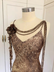 Snakeskin Maxi Dress | Burnt Gold Snakeskin Dress | Freis Spirit
