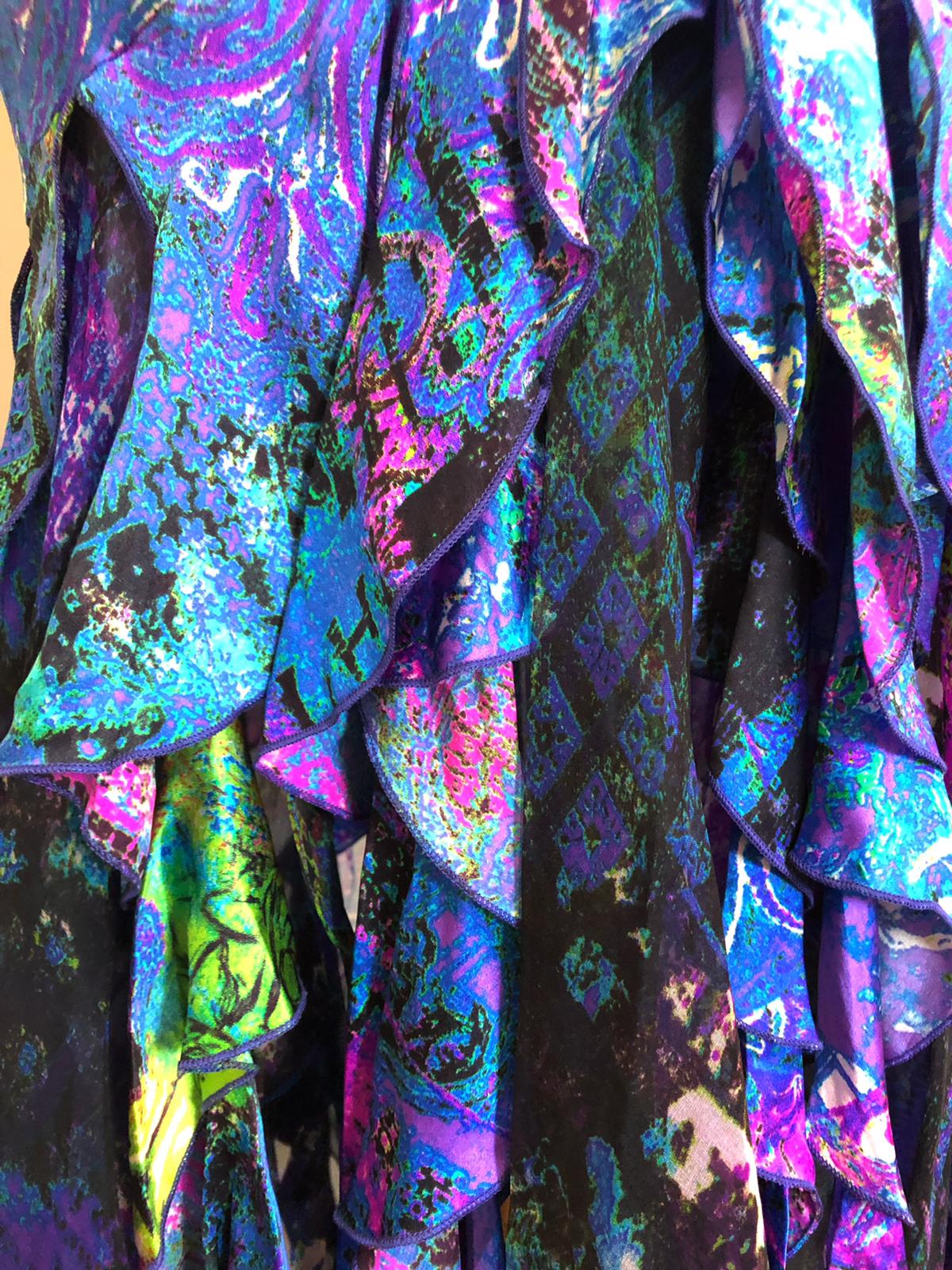 Abstract Print Dress | Waterfall Print Dress | Freis Spirit