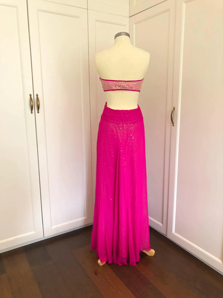 Pink Strapless Dress | Pink Cut out Dress | Freis Spirit