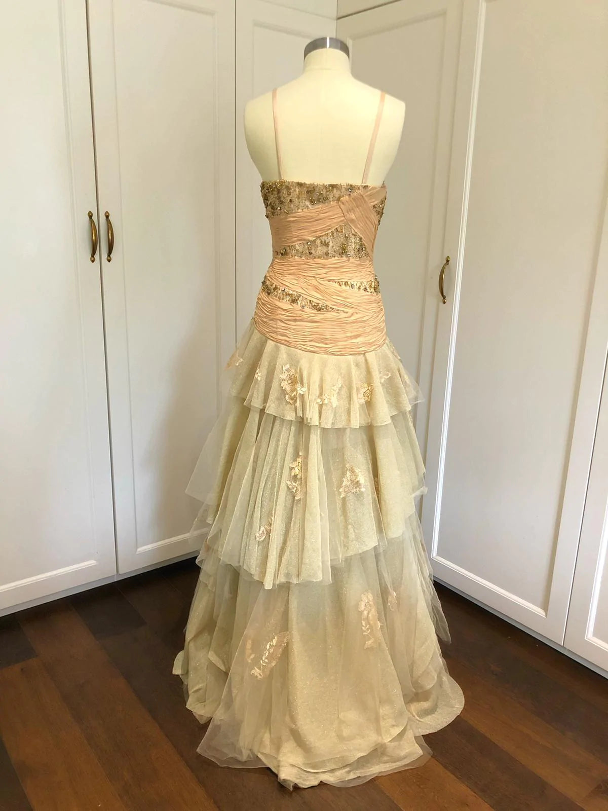 Gorgeous Ball Gowns | Chantilly Cream Layered Ball Gown | Freis Spirit