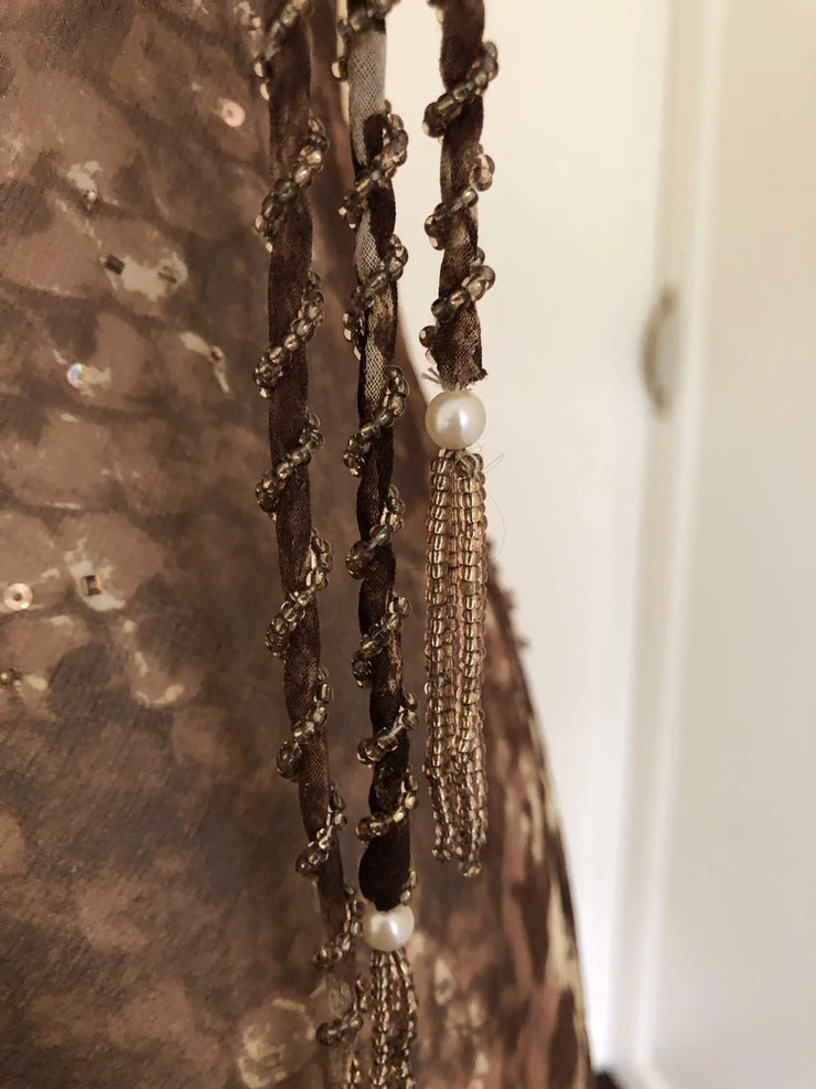 Snakeskin Maxi Dress | Burnt Gold Snakeskin Dress | Freis Spirit