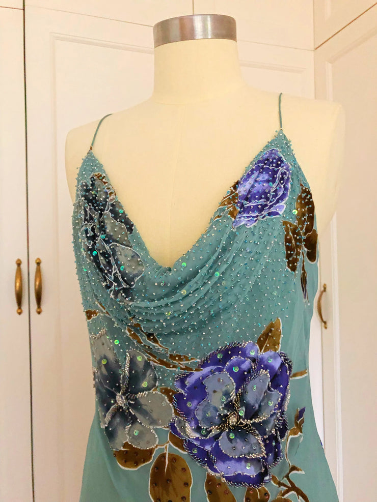 Blue Floral Maxi Dress | Women's Dresses | Freis Spirit
