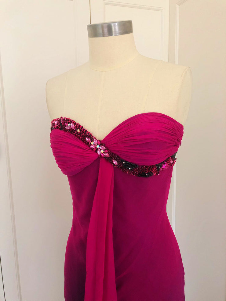 Ombre Maxi Dress | Fuchsia Ombre Twist Dress | Freis Spirit