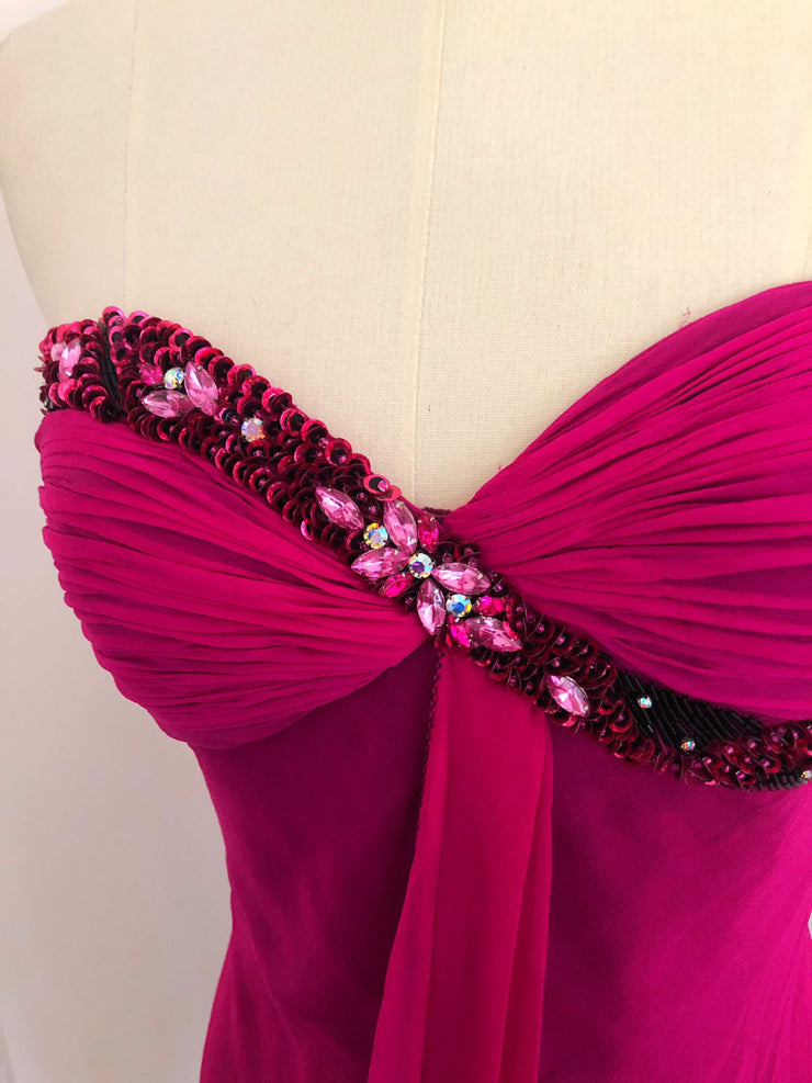 Ombre Maxi Dress | Fuchsia Ombre Twist Dress | Freis Spirit