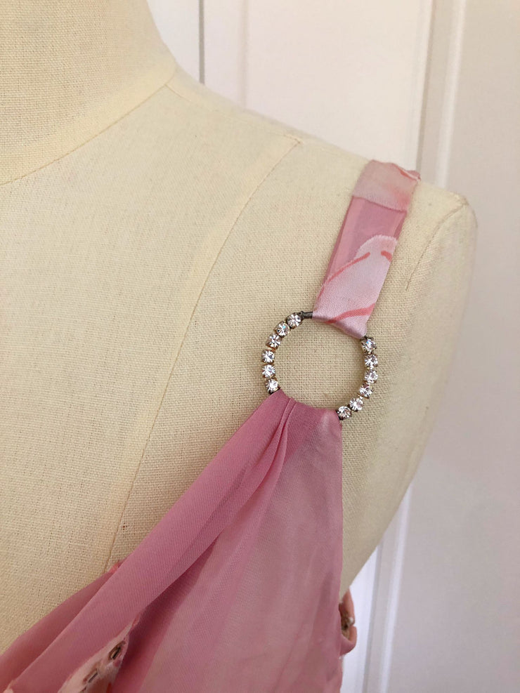 Pink Floral Maxi Dress | Pink Blossoms Maxi Dress | Freis Spirit