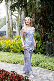 Lilac Milkyway Floral Beaded Maxi Dress | Freis Spirit