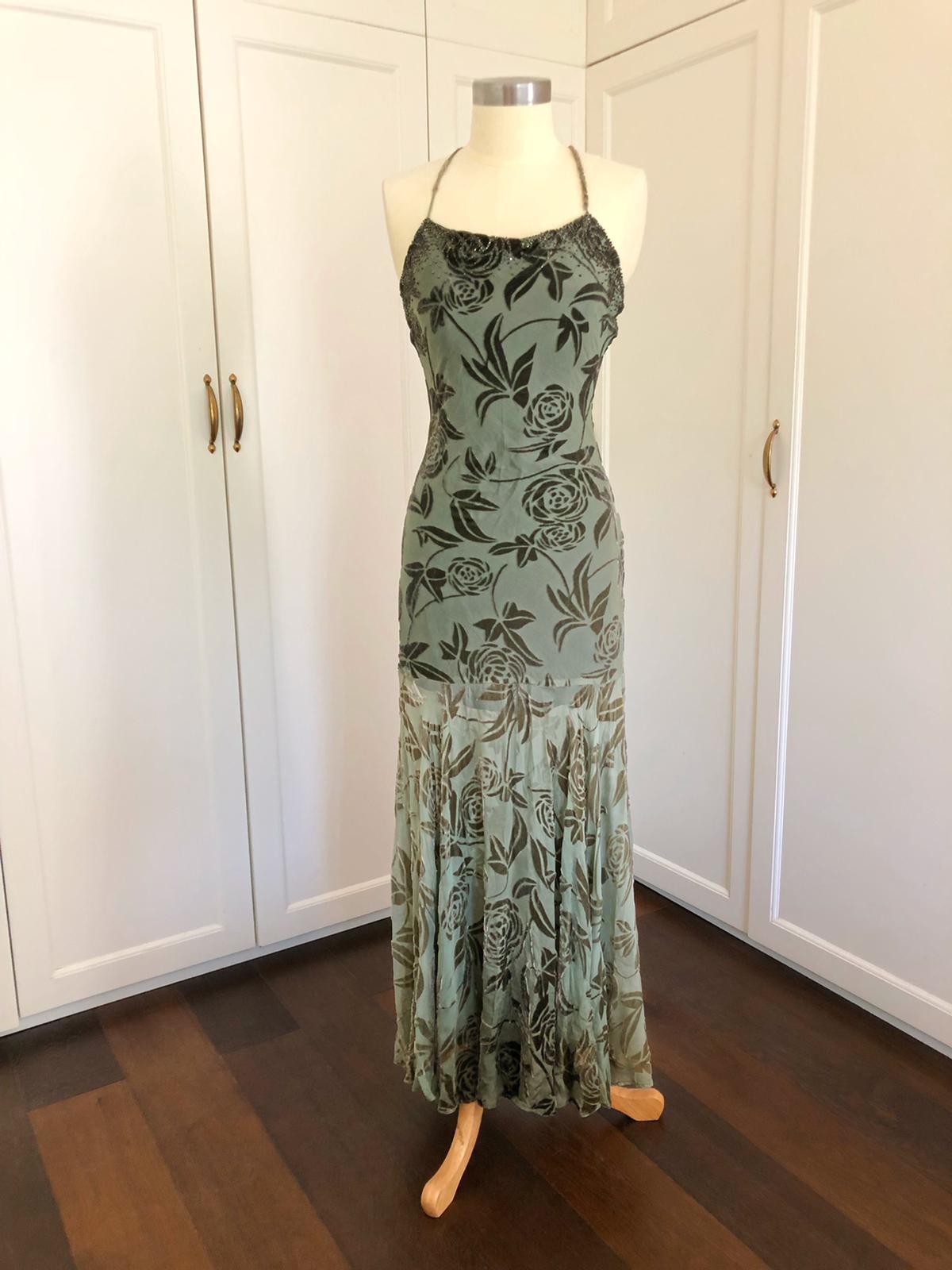 Moss Green Dresses | Green Sheer Maxi Dress | Freis Spirit