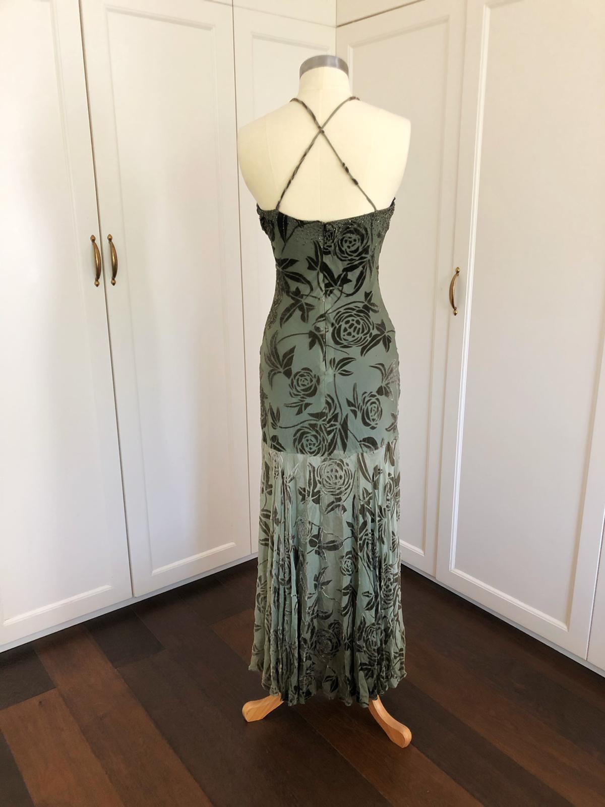 Moss Green Dresses | Green Sheer Maxi Dress | Freis Spirit