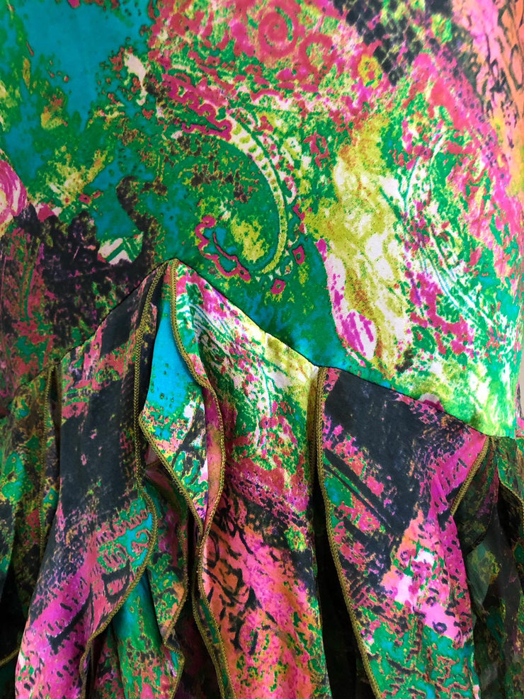 Abstract Print Dress | Waterfall Print Dress | Freis Spirit